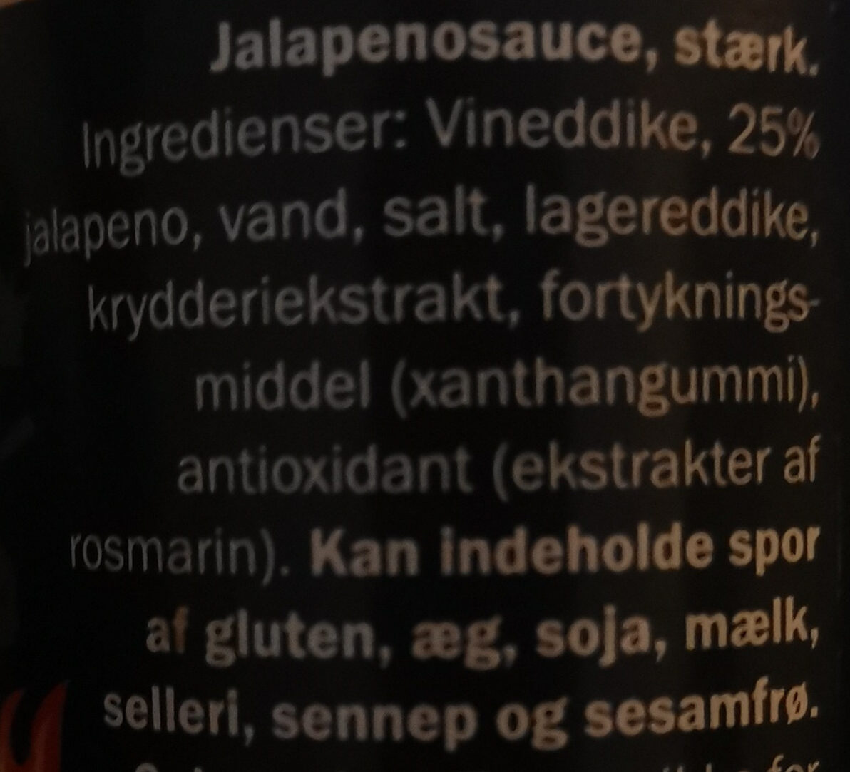 Salsa piccante con jalapenos - Ingredienser - da