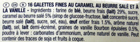 Gavottes fine galette caramel au beurre salé & vanille - Ingredienser - fr