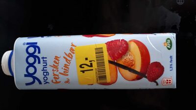 Yoggi yoghurt fersken og hindbær - Produkt