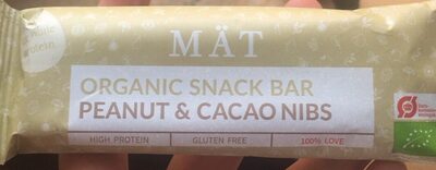 Organic snack bar peanuts & cacao nibs - Produkt - da