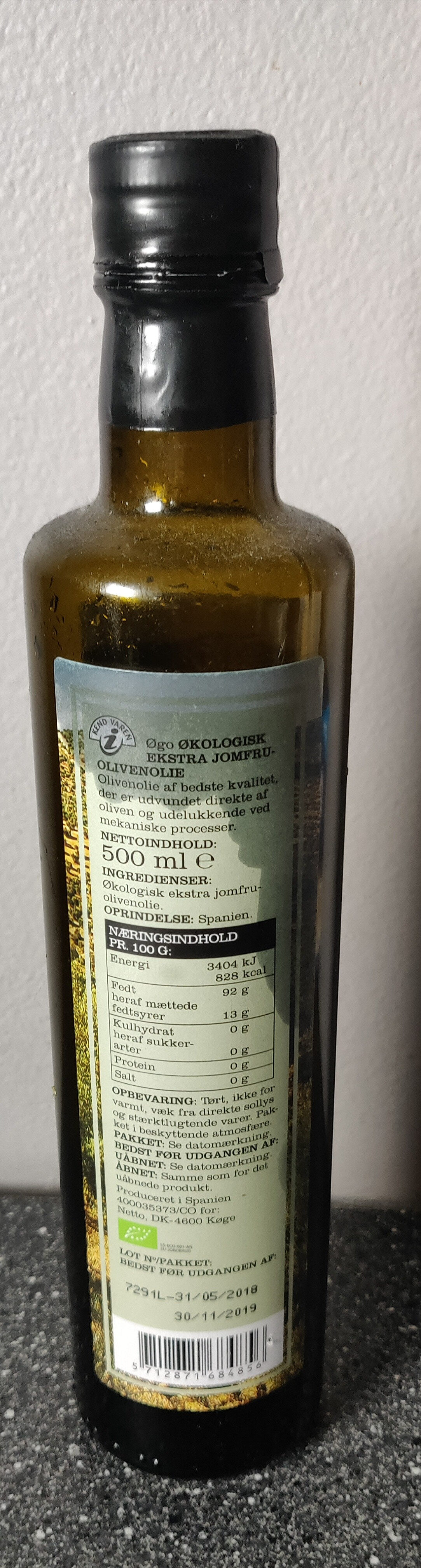 Øgo Økologisk Jomfru Olivenolie - Produkt - da